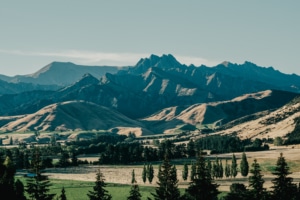 View from Mt Maude Vineyard Wanaka NZ